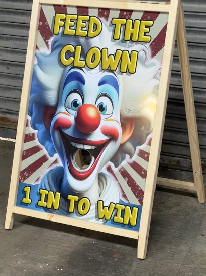 carnival game hire feed the clown northern ireland